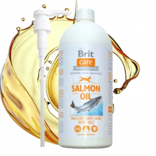 BRIT CARE Lososový OLEJ pre PSA 1000ml s pumpičkou